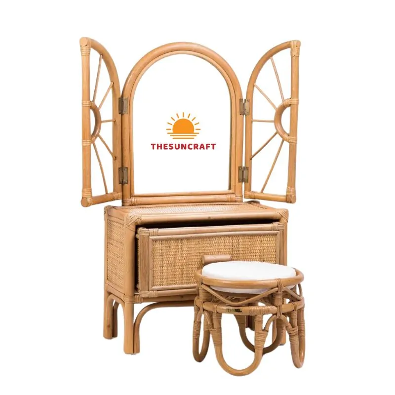 Rattan Toy Vanity Set, wholesale