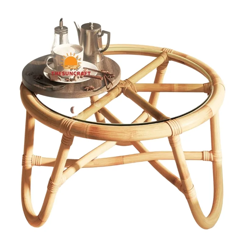 cane indoor center table, wholesale
