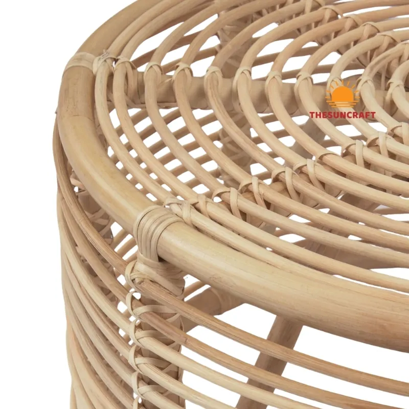 coffee table in rattan with natural finish, wholesale