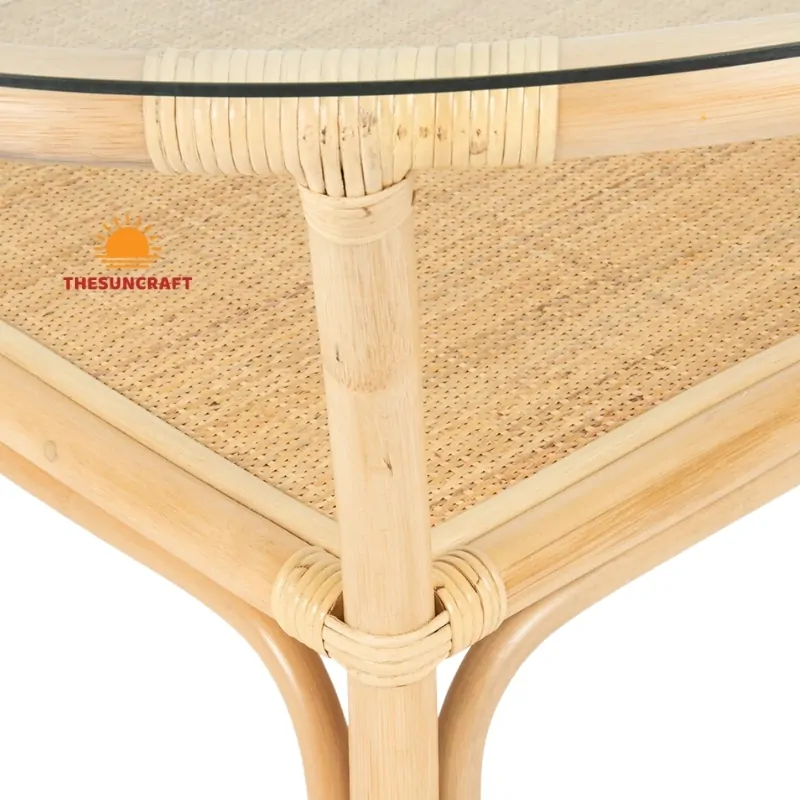 rattan bistro table with glass top, wholesale
