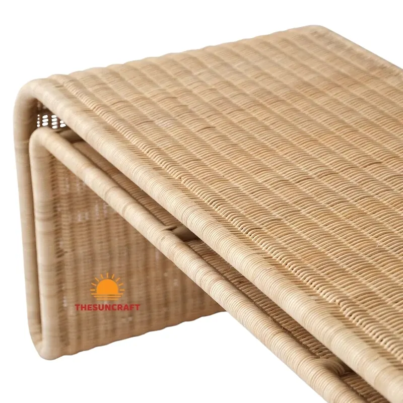 rattan waterfall coffee table, wholesale