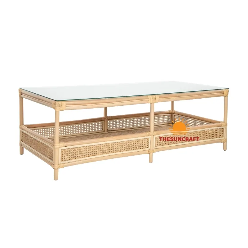 rectangle rattan coffee table