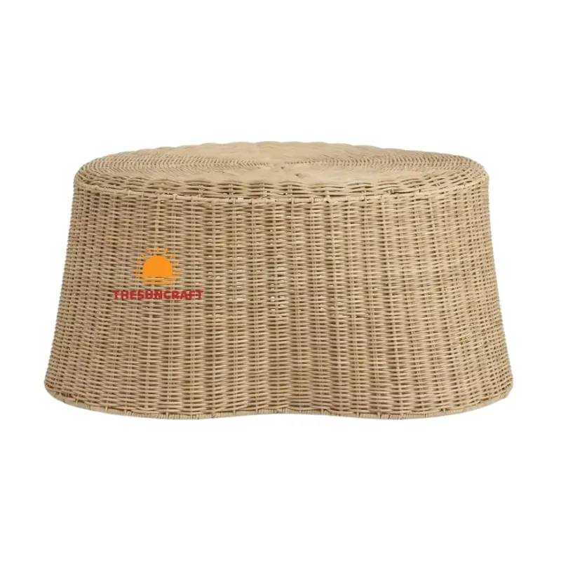 scalloped wicker table, wholesale