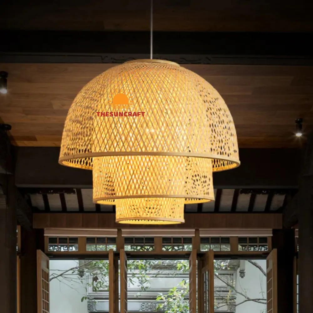 3 tier bamboo chandelier shade, wholesale