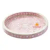 Mother Of Pearl Pink Round Tray, wholesale