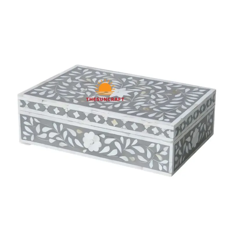 Rectangular Mother Of Pearl Jewelry Box, wholesale