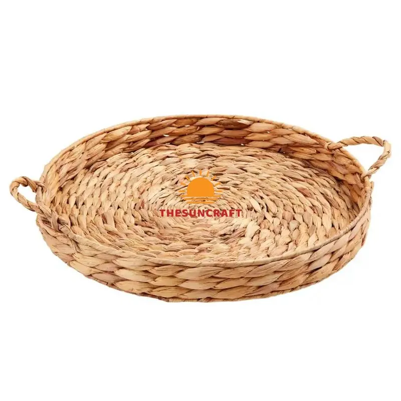 Water Hyacinth Basket Tray for Coffee Table, wholesale