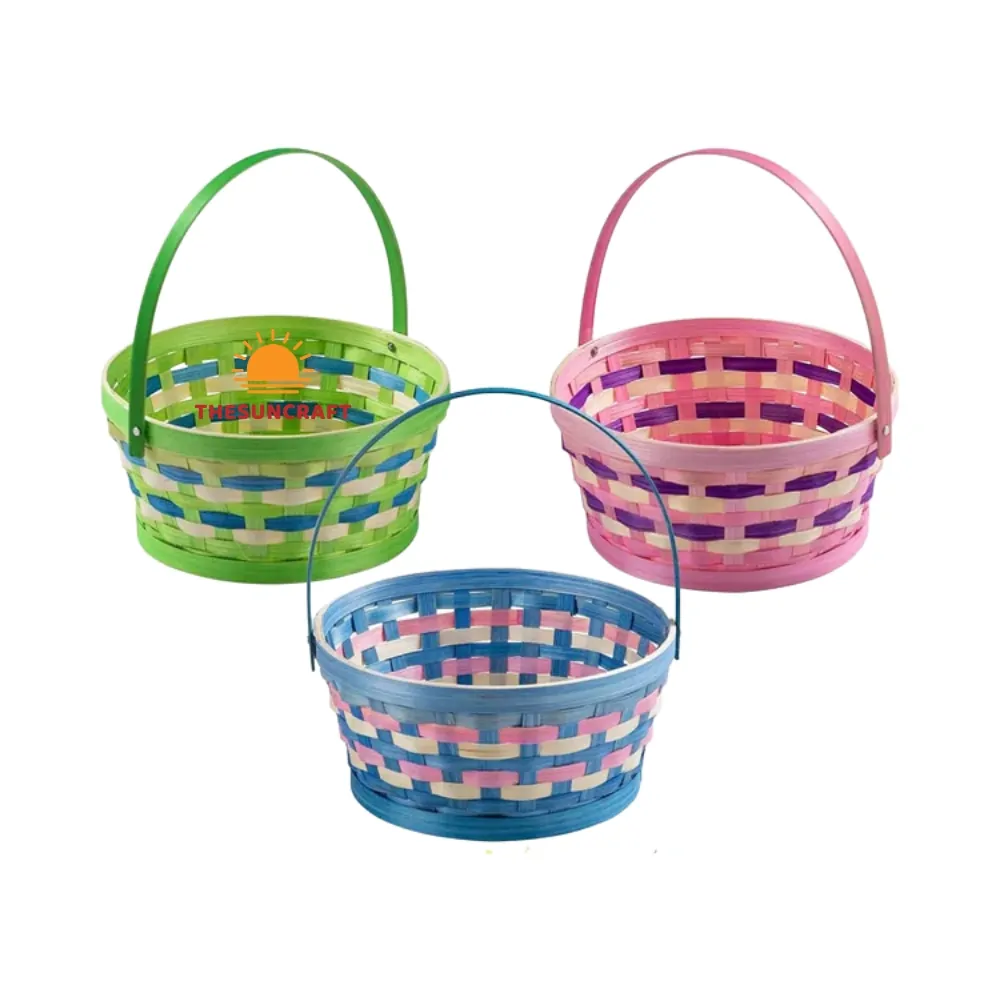 large bamboo easter basket, wholesale