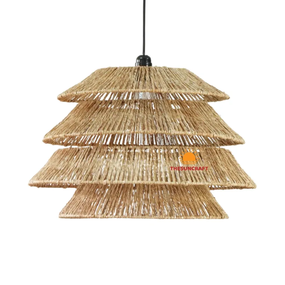 layered jute lampshade, wholesale, bulk