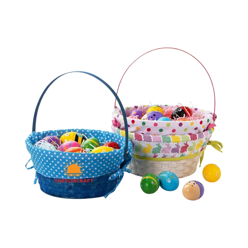 round bamboo easter basket, wholesale