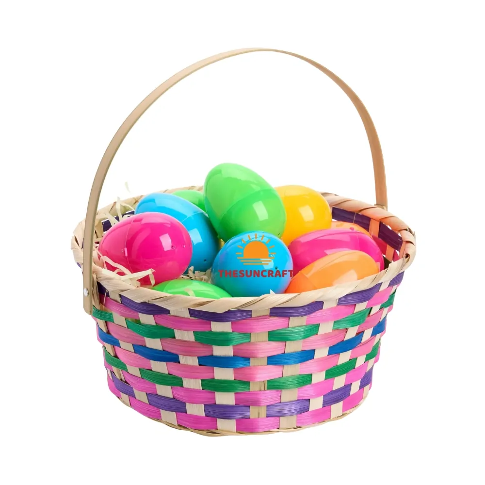 round bamboo easter basket, wholesale