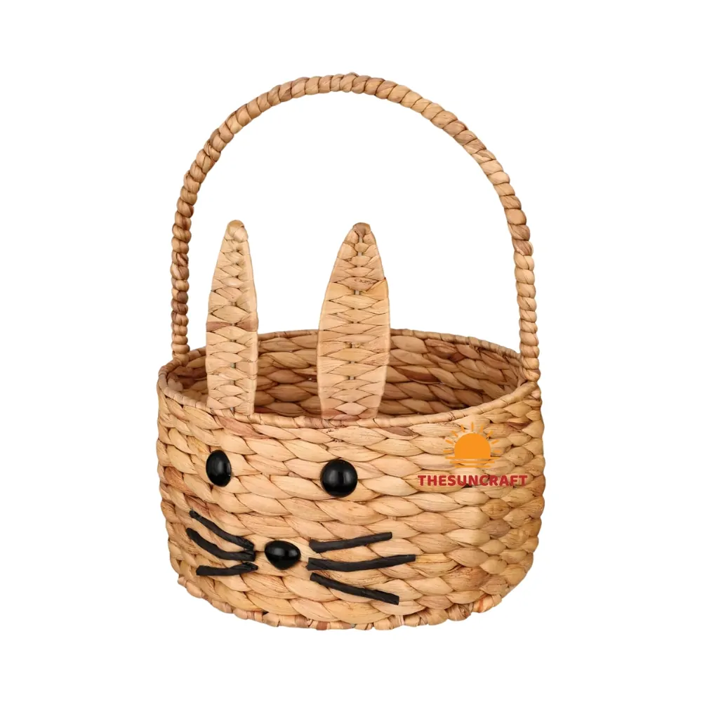 round hyacinth bunny easter basket, wholesale