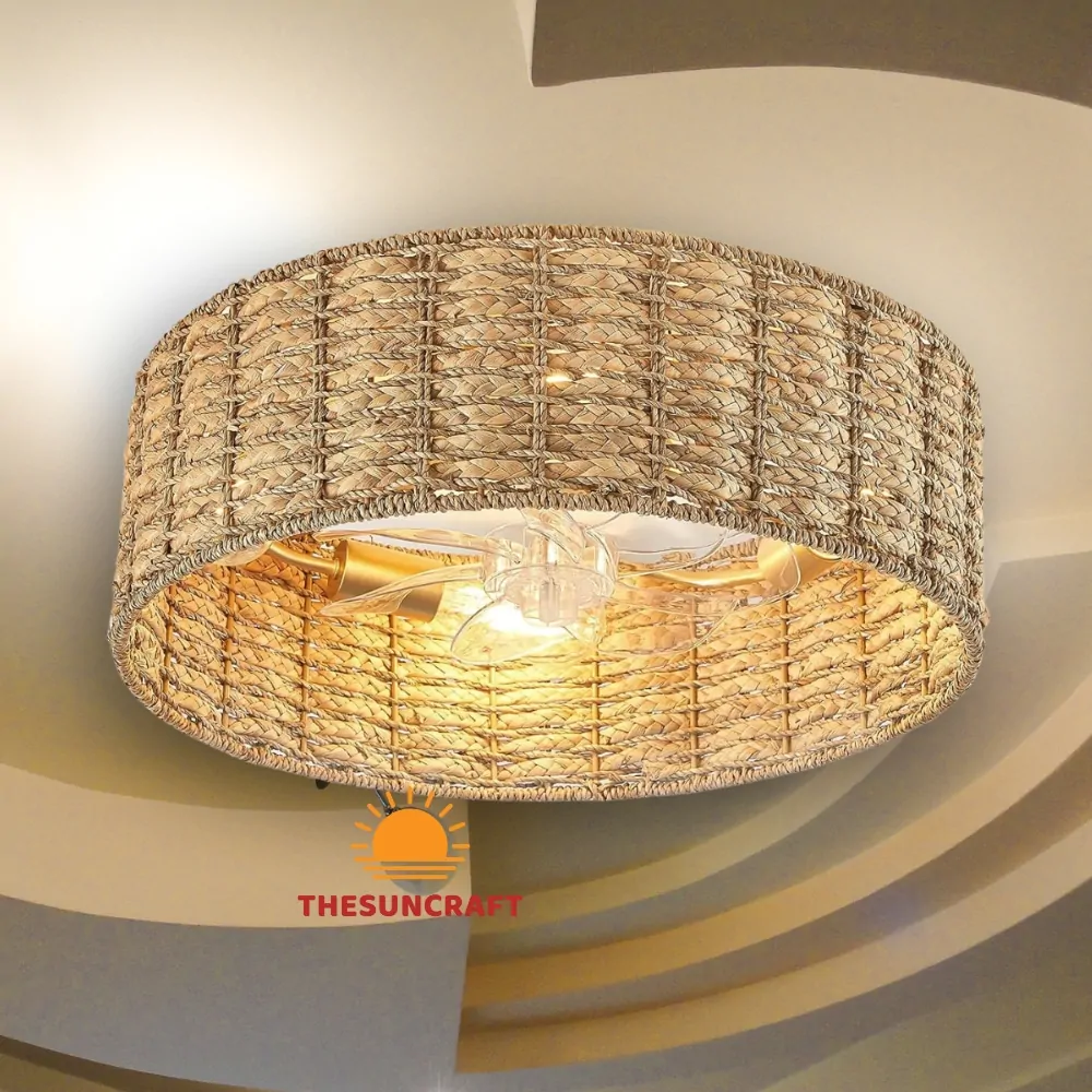 water hyacinth and jute lampshade, wholesale, bulk