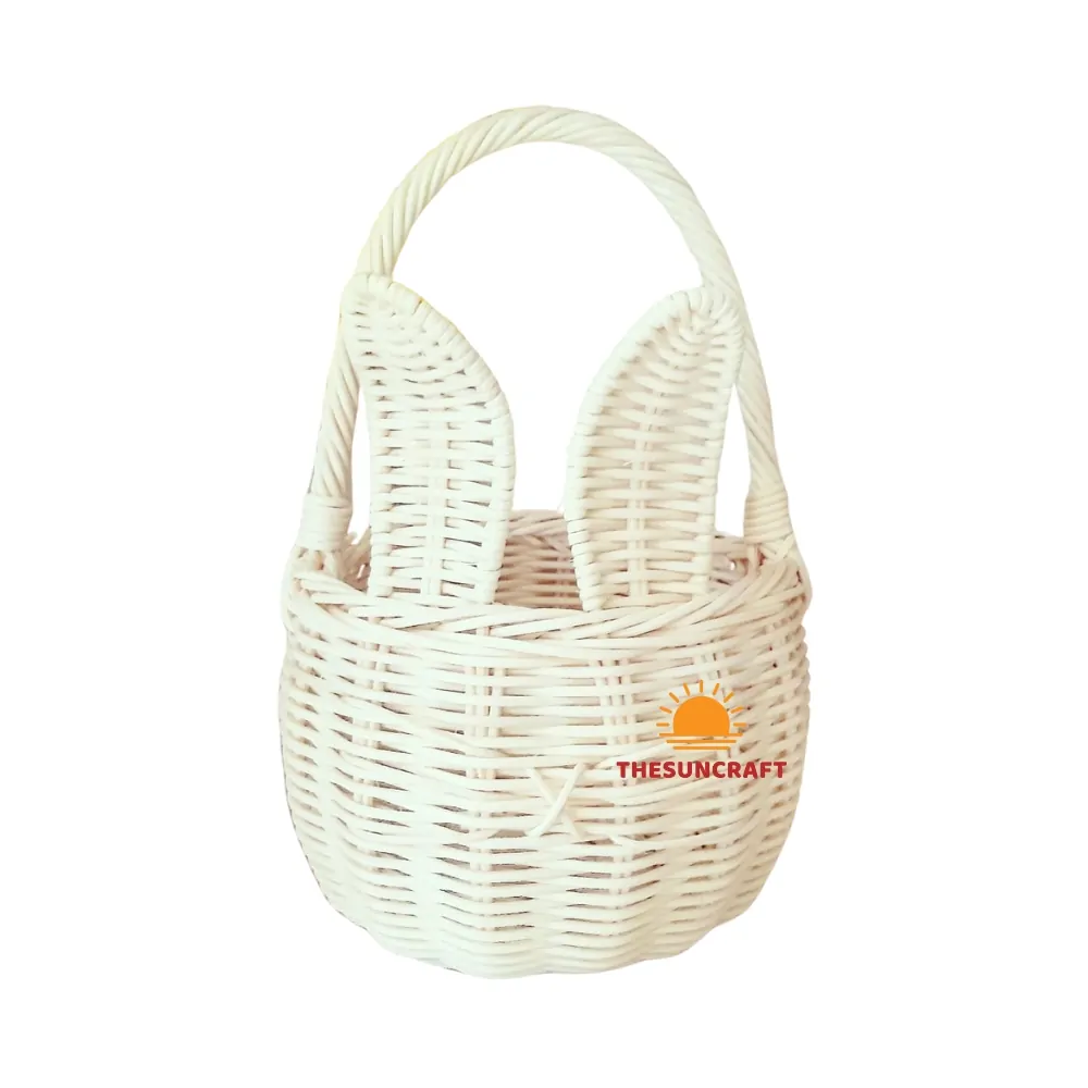 wicker bunny easter basket, wholesale