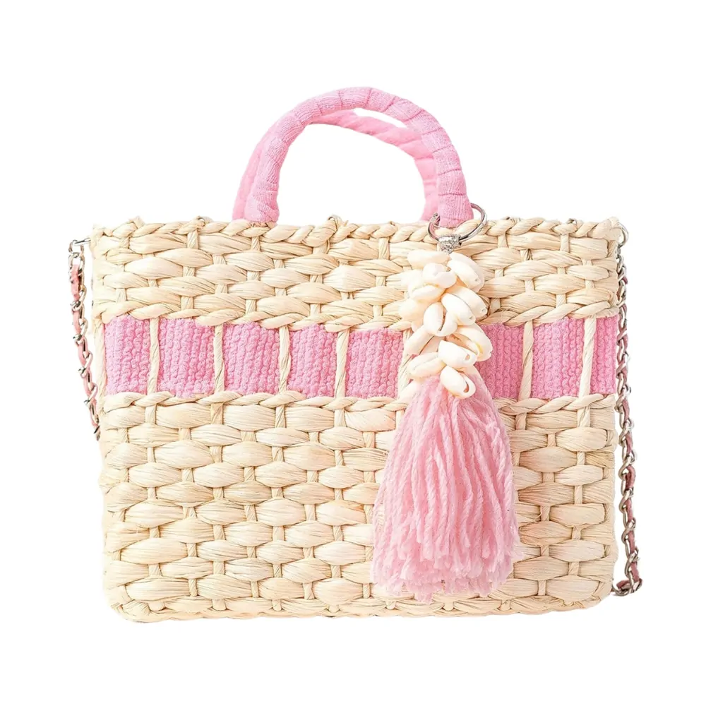 pink straw bag, wholesale, bulk