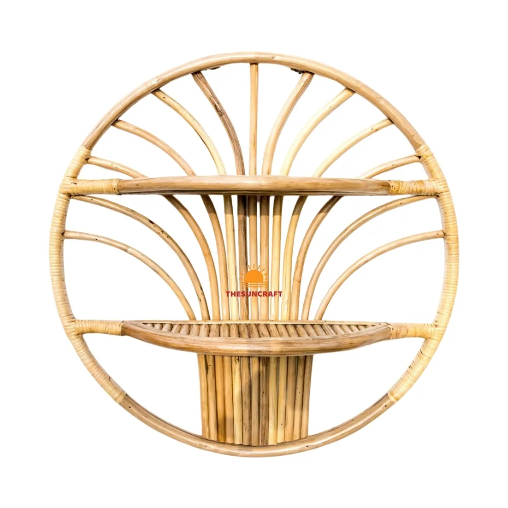round rattan floating shelf, wholesale, bulk
