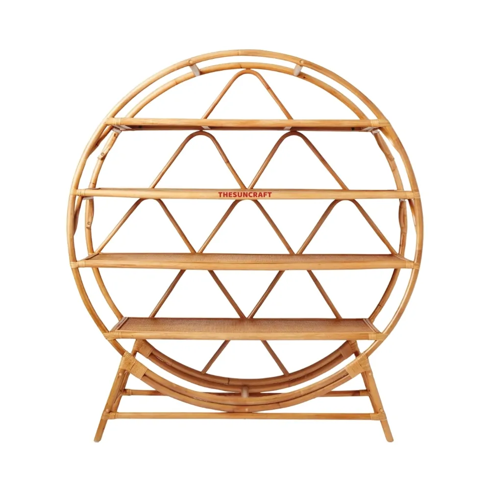 round rattan shelf, wholesale, bulk, bookshelf
