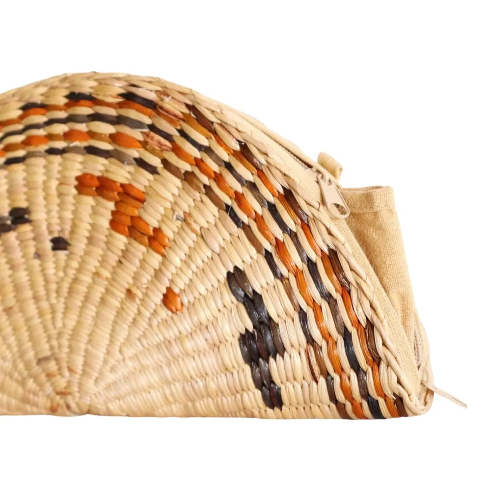 semicircular water hyacinth clutch bag, wholesale, bulk