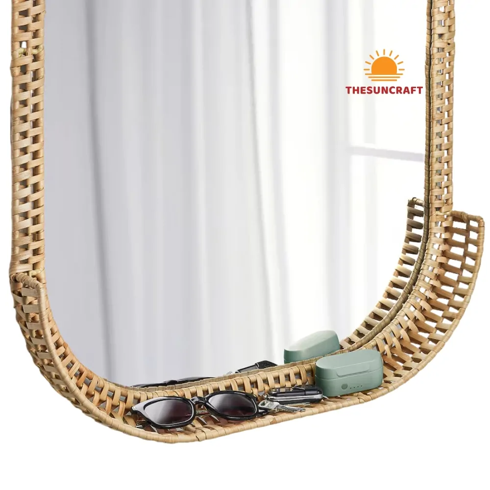 wicker rattan vanity mirror, wholesale, bulk