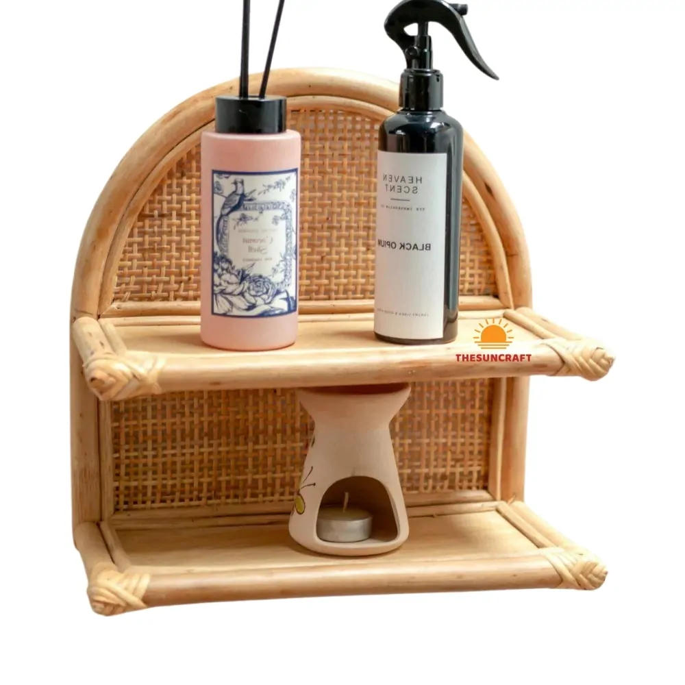 rattan wall shelf bathroom, wholesale, bulk
