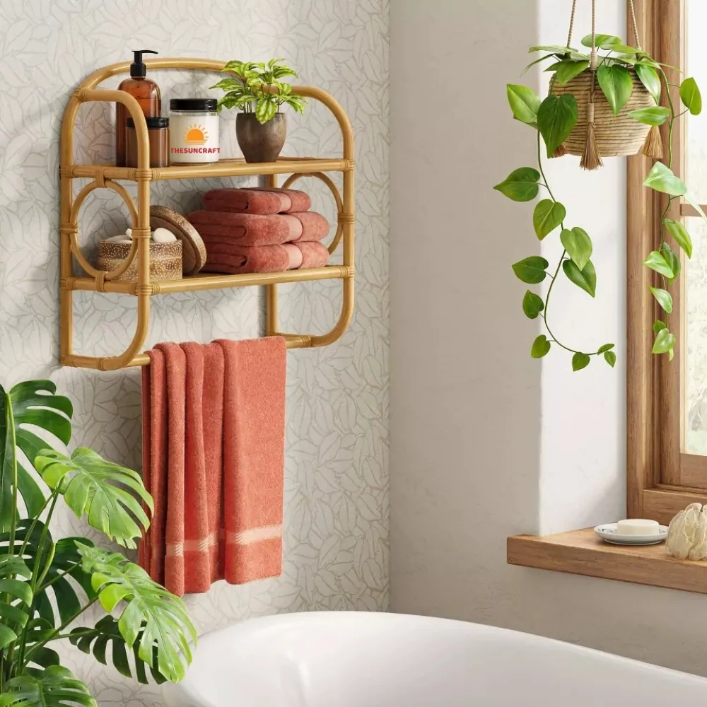 wicker shelves for bathroom, wholesale, bulk