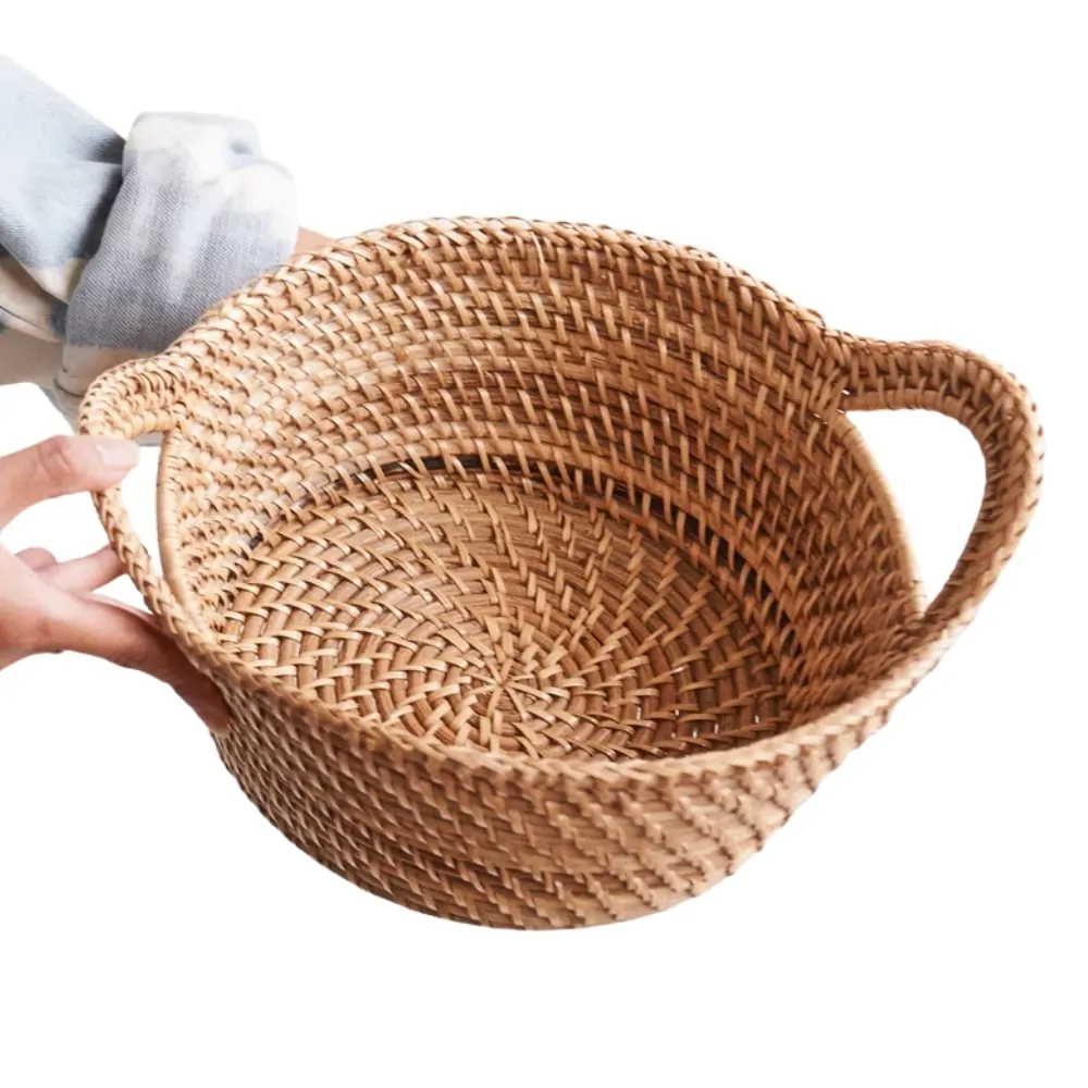 wicker fruit basket with handles, wholesale, bulk