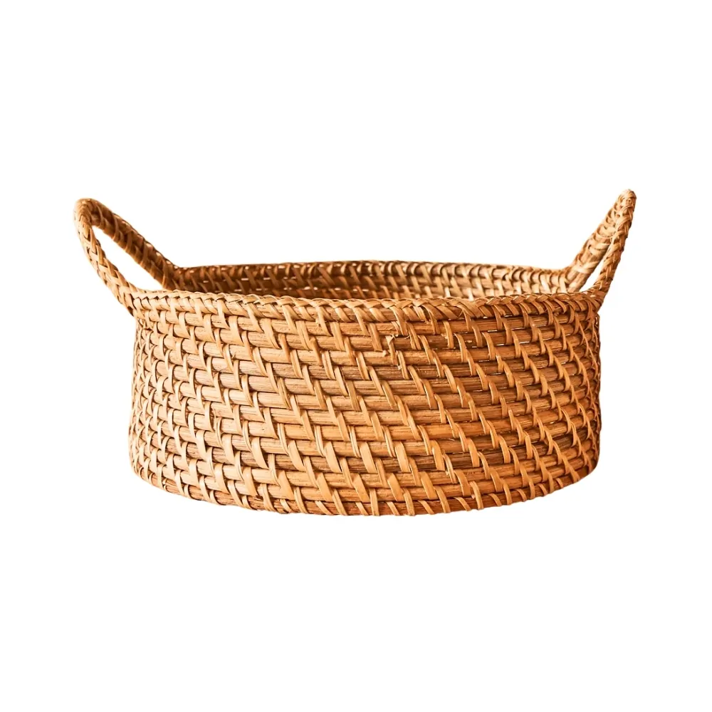 wicker fruit basket with handles, wholesale, bulk