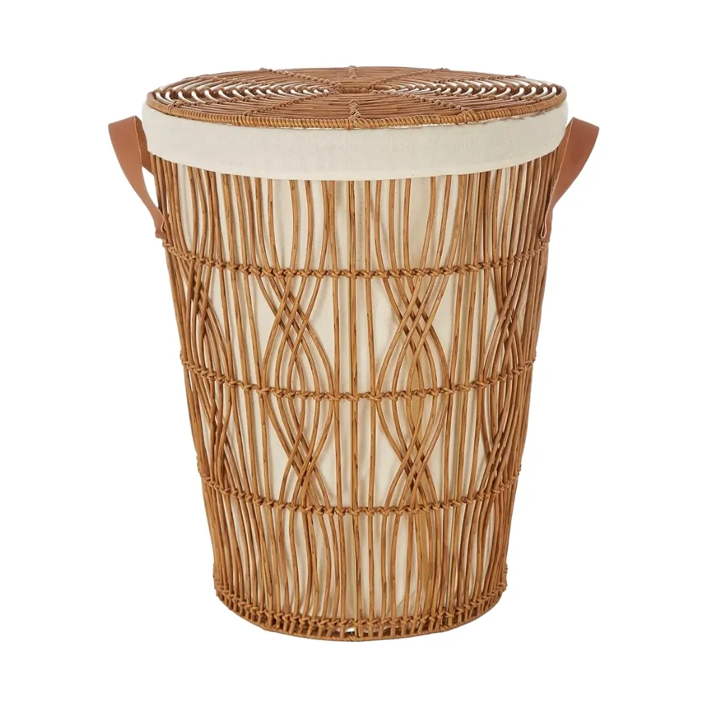 wicker hamper with lid, wholesale, bulk