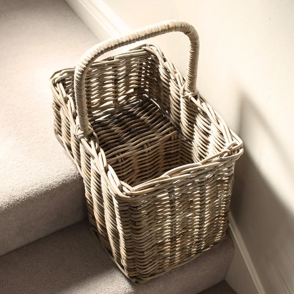 wicker stair basket, wholesale, bulk