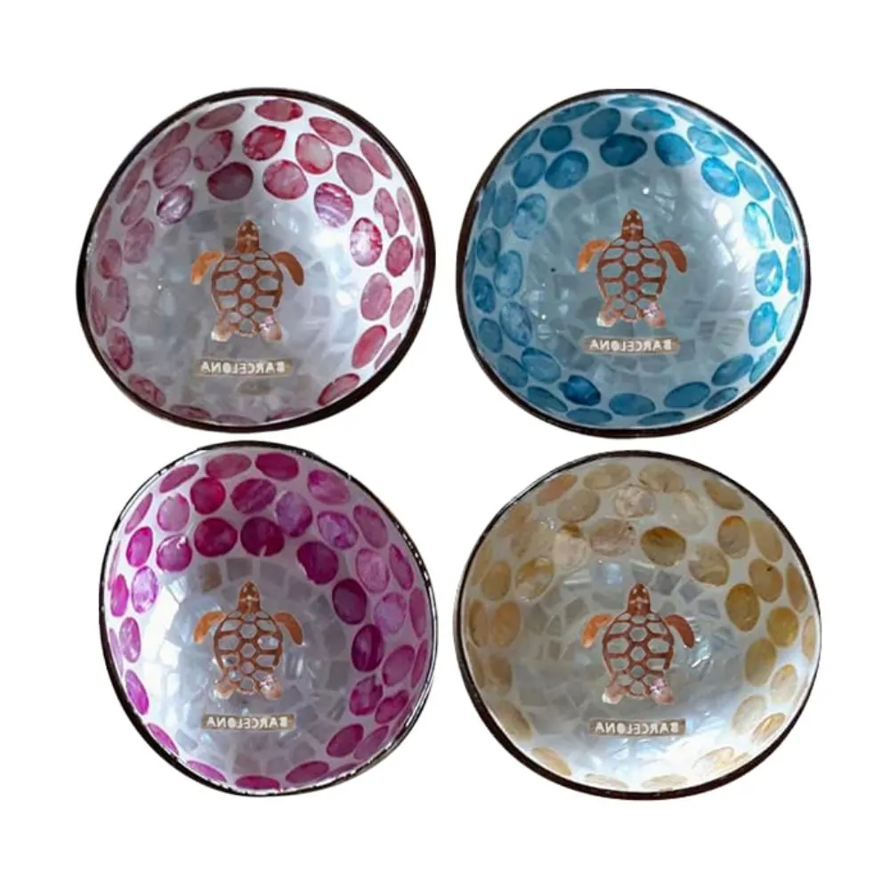Sea Turtle Mother Of Pearl Coconut Bowl