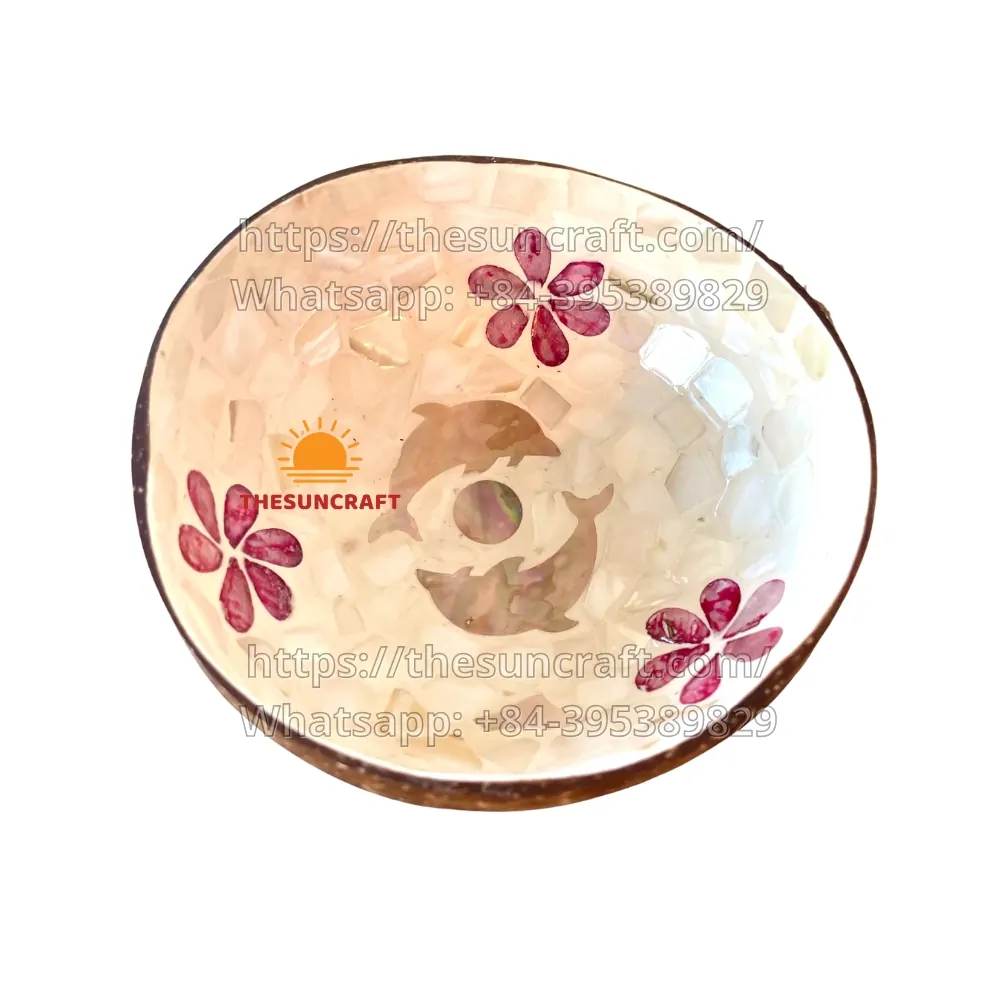 Wholesale Dolphin Coconut Bowl for Mauritius (TSCB-0102)