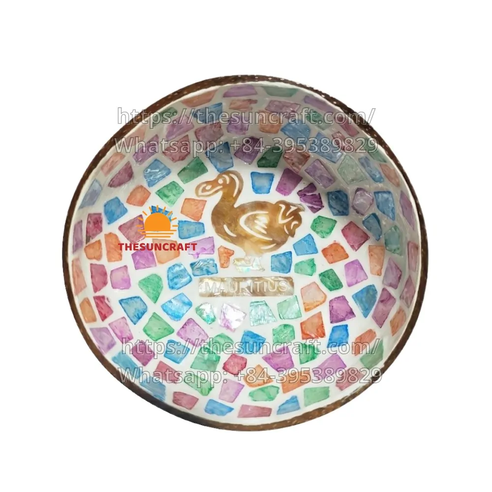Mauritius Coconut Bowl with Dodo Bird Inlay Manufacturer (TSCB-0129)